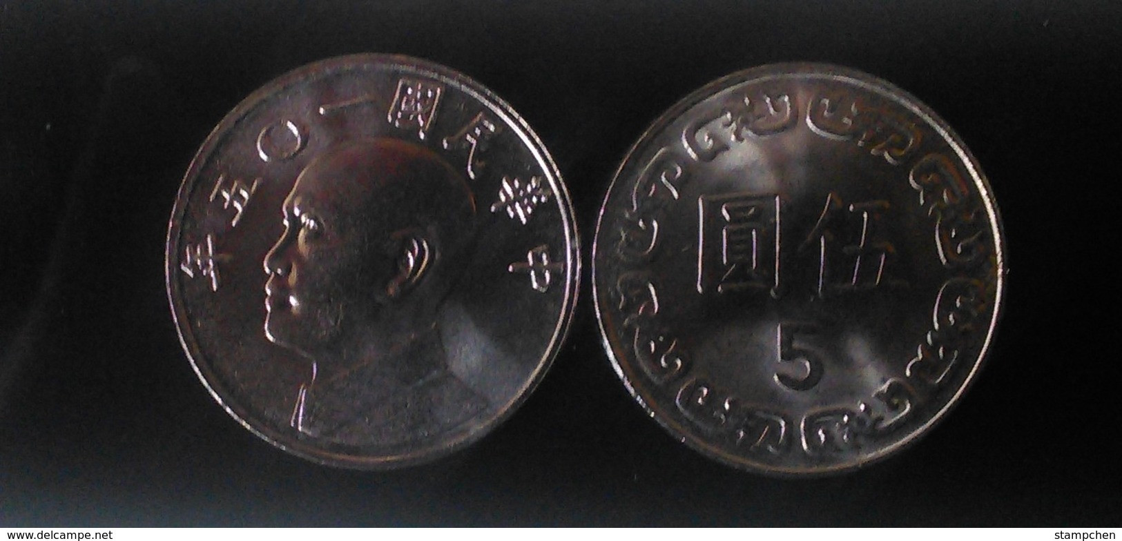 2016 Taiwan 5 Yuan NT$5.00 Chiang Kai-shek CKS Coin - Taiwán