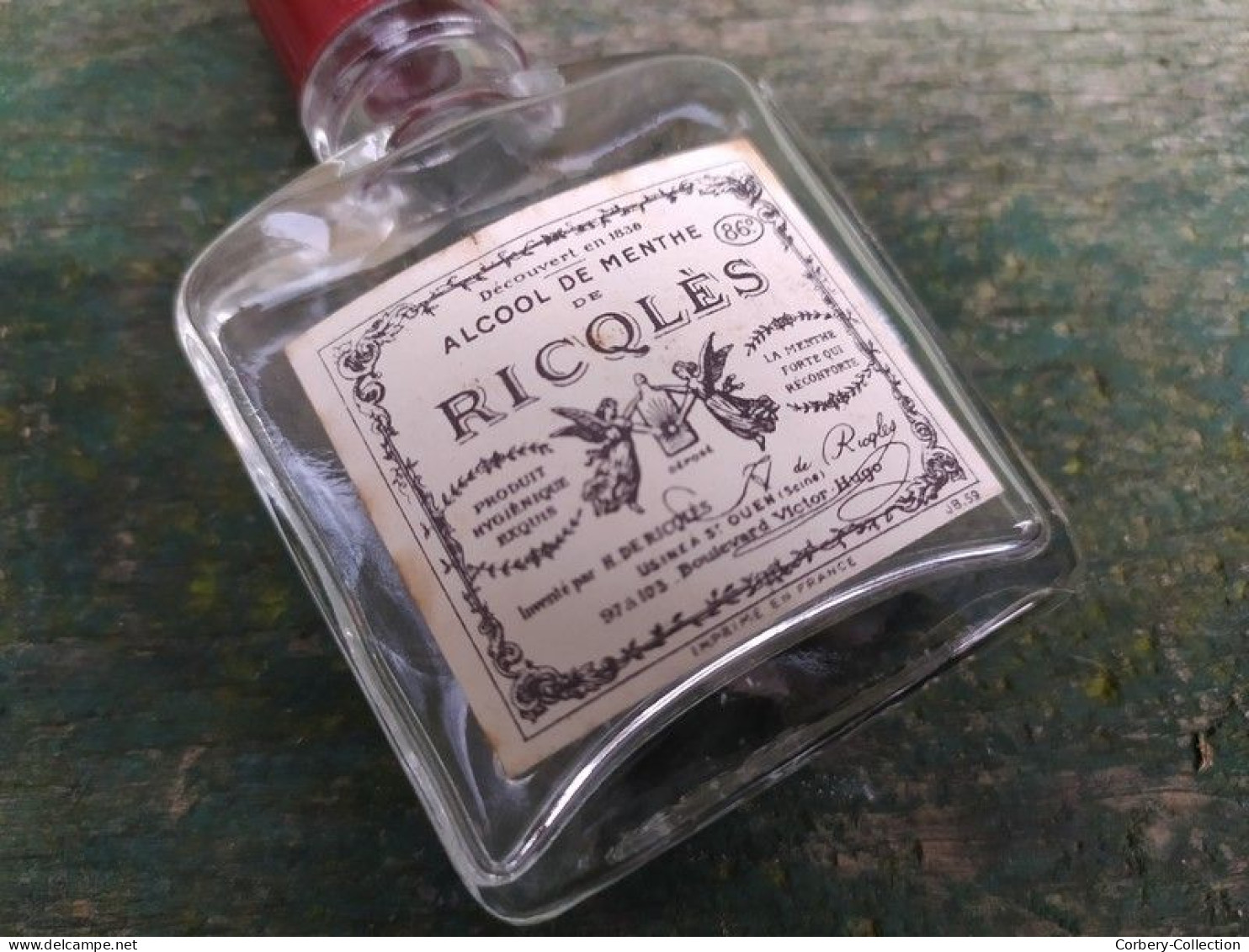 Ancien Flacon Alcool de Menthe RICQLES Pharmacie