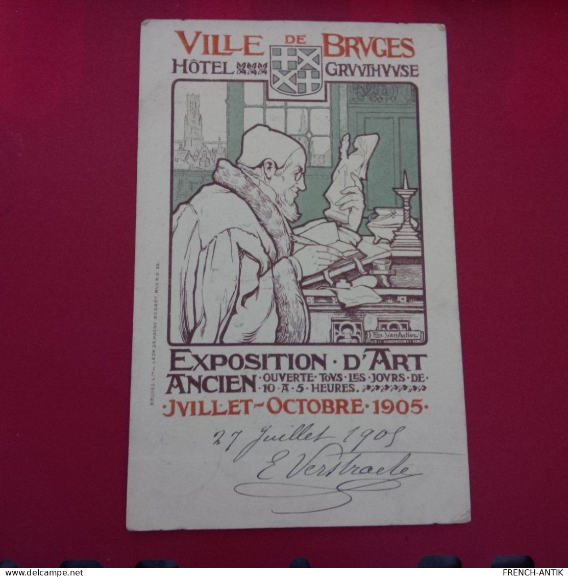 VILLE DE BRUGES EXPOSITION D ART 1905 - Brugge