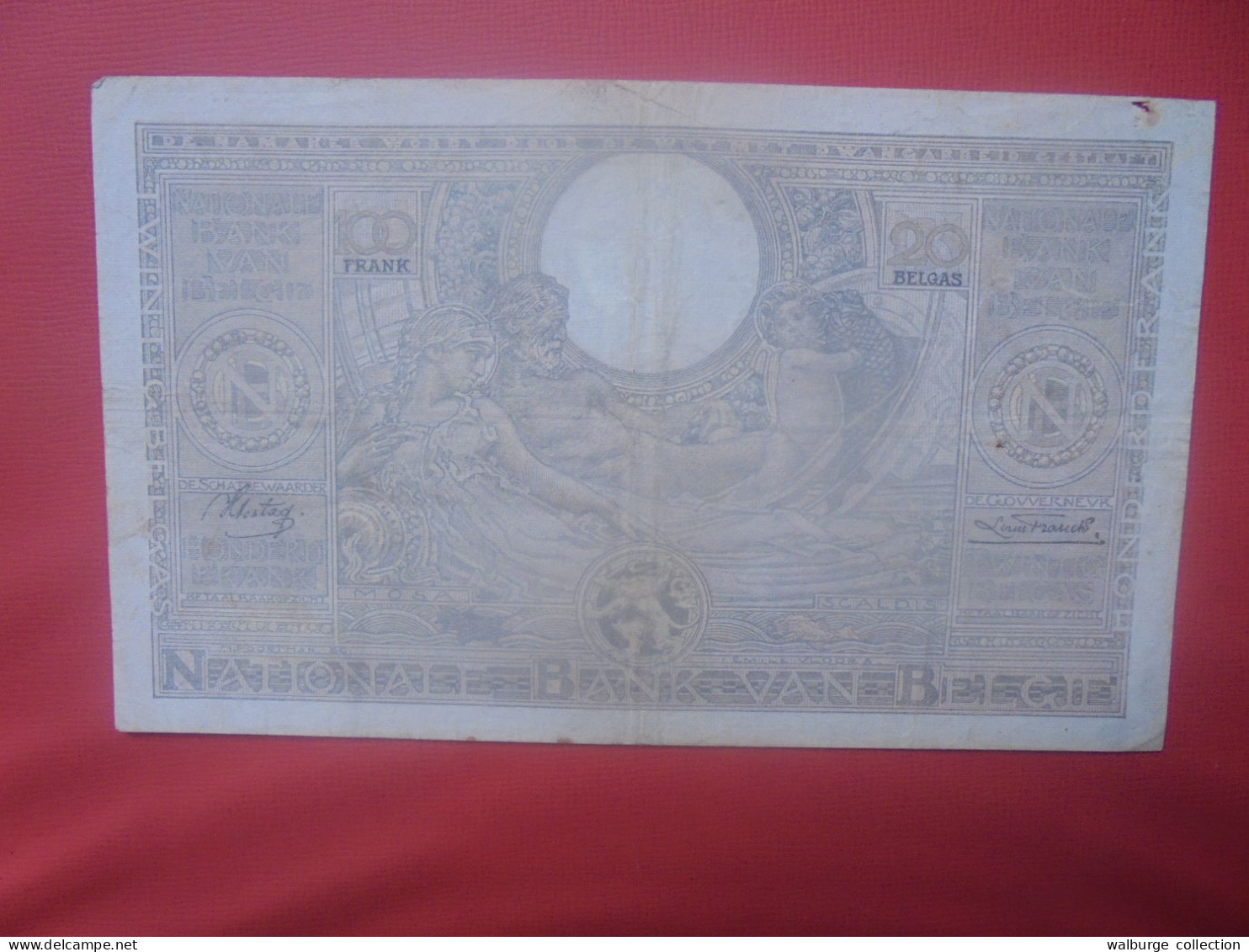 BELGIQUE 100 Francs 9-1-37 Circuler (B.18) - 100 Francs & 100 Francs-20 Belgas