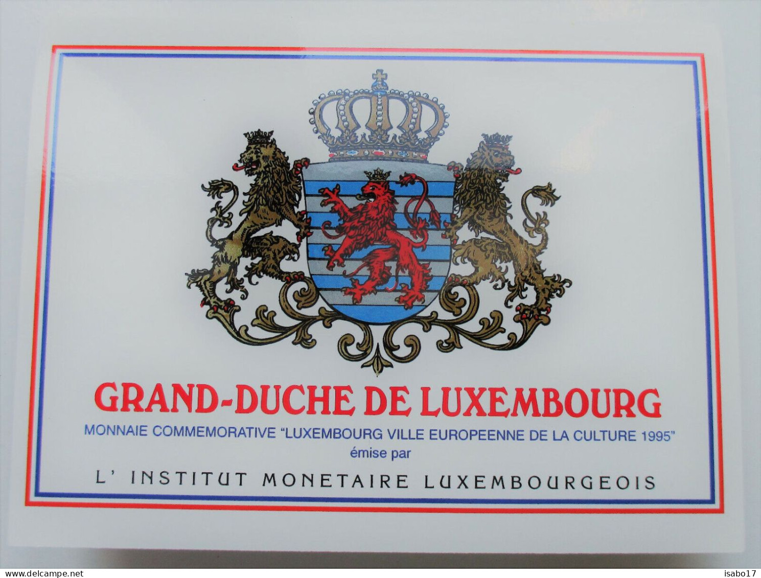 Monnaie Commemorative 1995 "Villes Européennes De La Culture" Luxembourg 500 F - Luxembourg