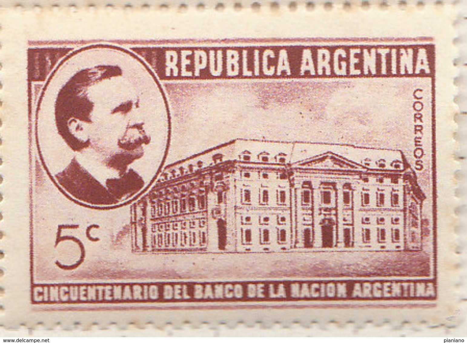 PIA - ARGENTINA - 1941 : Cinquantenario Della Banca Nazionale Argentina - (Yv 414) - Neufs