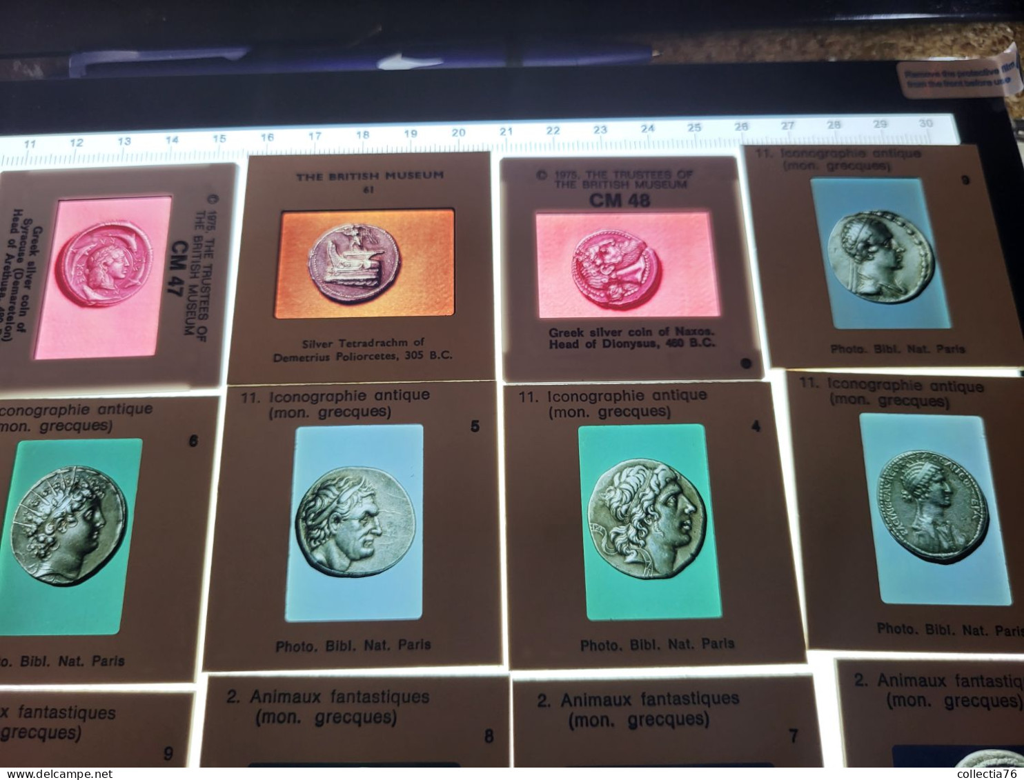 LOT 32 DIAPOSITIVES NUMISMATIQUE BRITISH MUSEUM BIBLIOTHEQUE NATIONALE MONNAIES GRECQUES - Livres & Logiciels