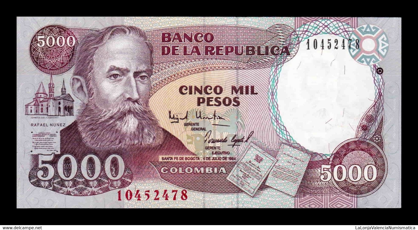 Colombia 5000 Pesos 1994 Pick 440 Sc Unc - Colombie