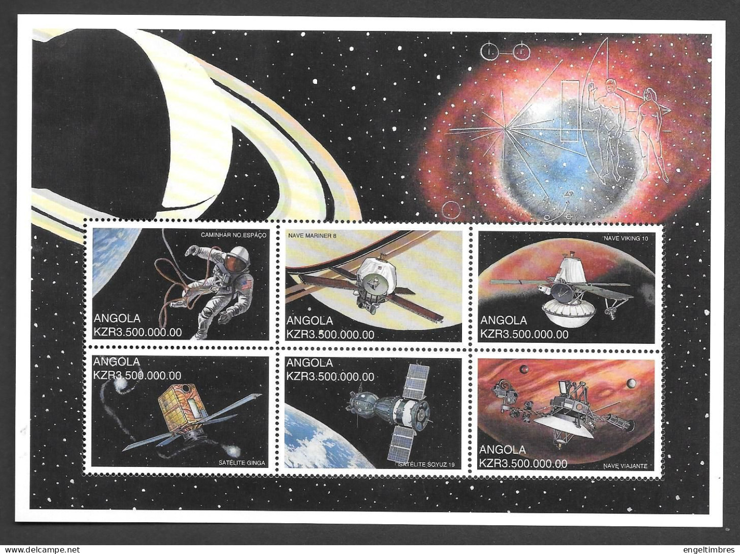 ANGOLA -   1999   SHEET WITH  SPACECRAFTS -     - See Scan - Angola