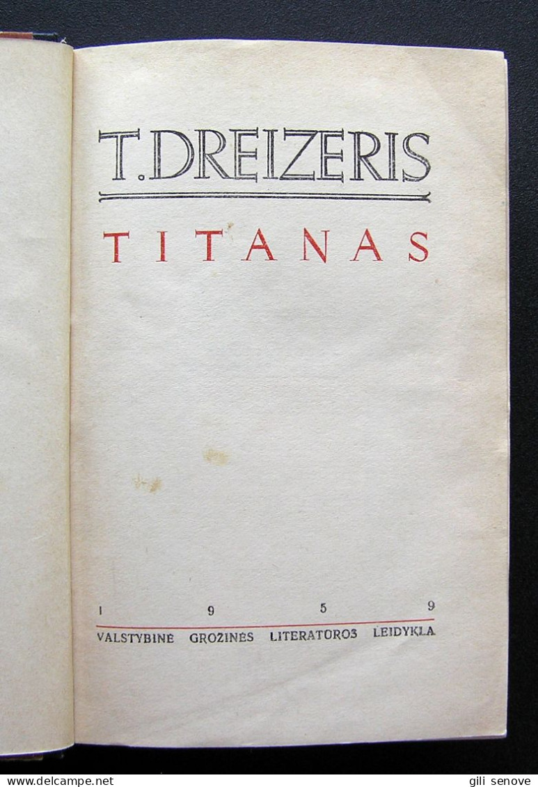 Lithuanian Book / Titanas 1959 - Novelas