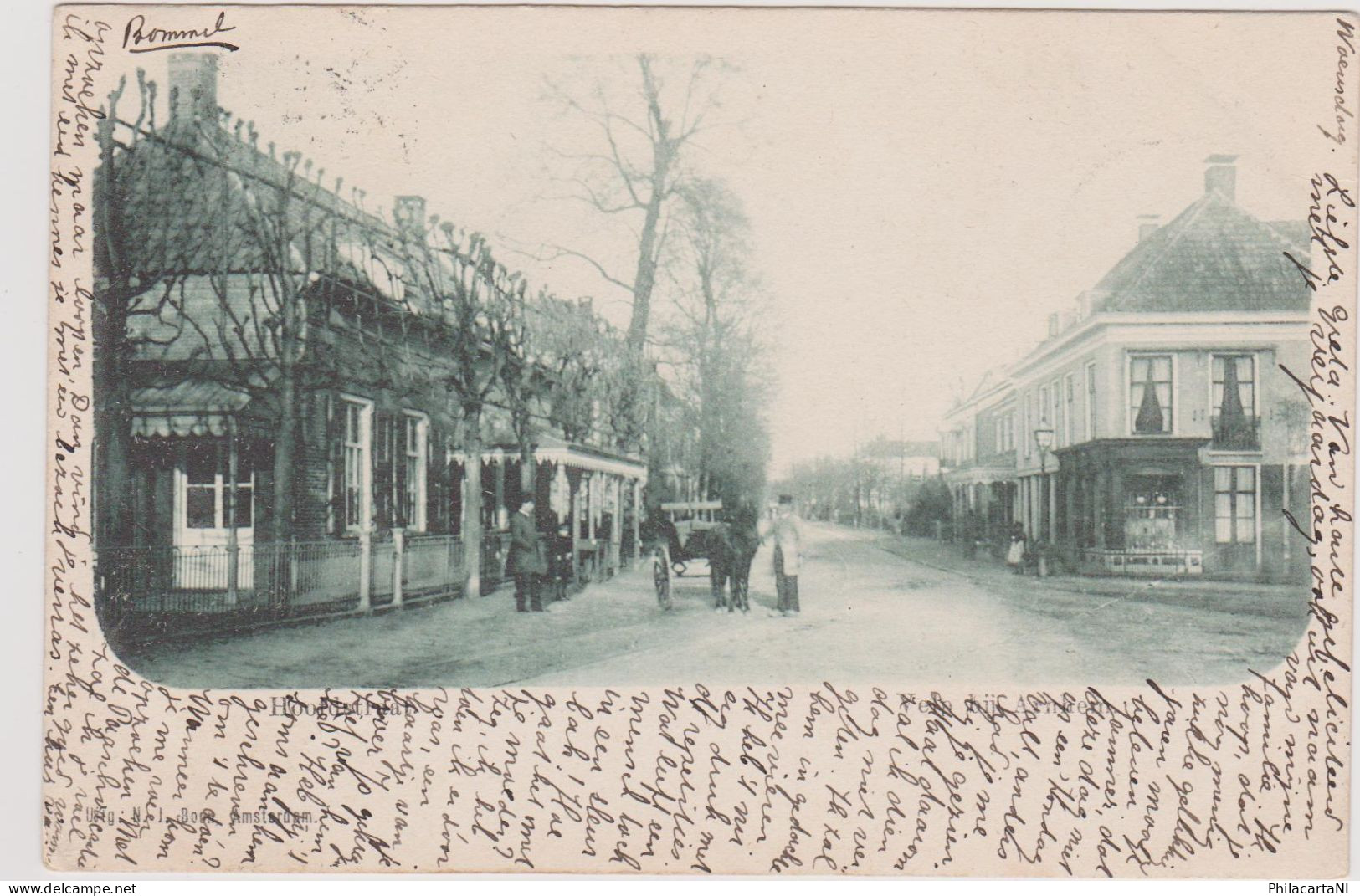 Velp Bij Arnhem - Hoofdstraat Met Volk - 1900 - Velp / Rozendaal