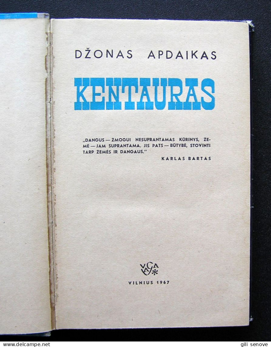 Lithuanian Book / Kentauras Updike John 1967 - Novelas