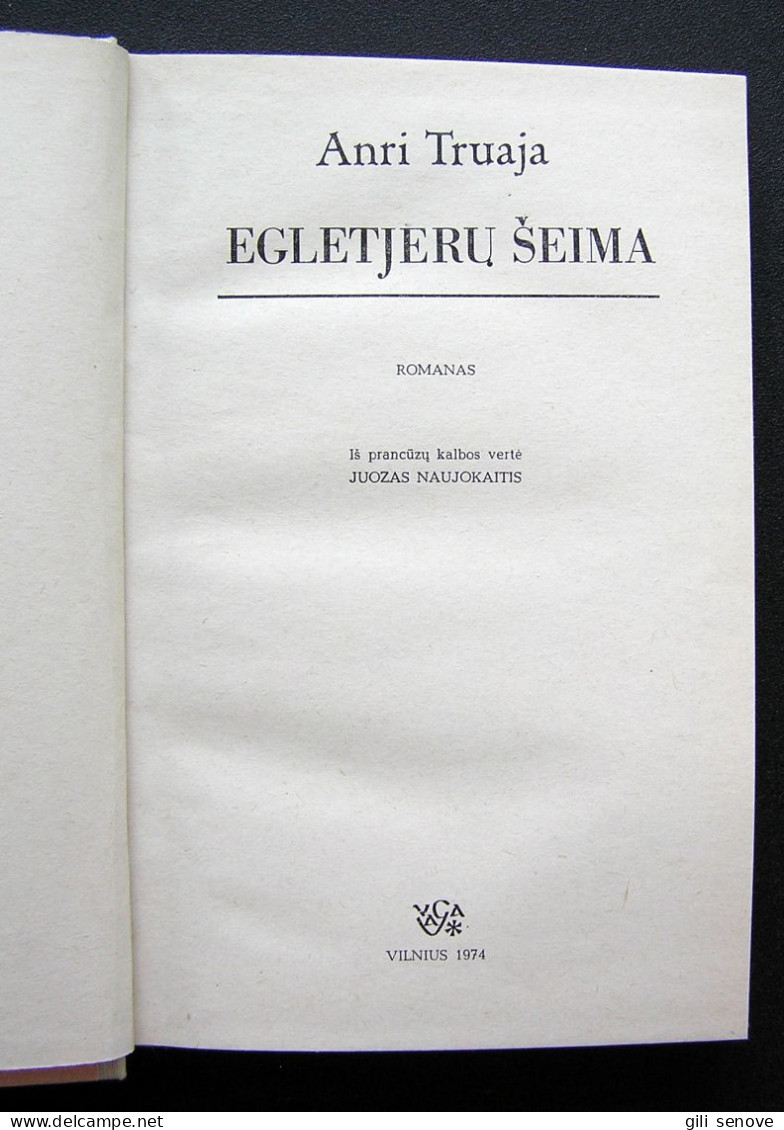 Lithuanian Book / Egletjerų šeima Henri Troyat 1974 - Novelas