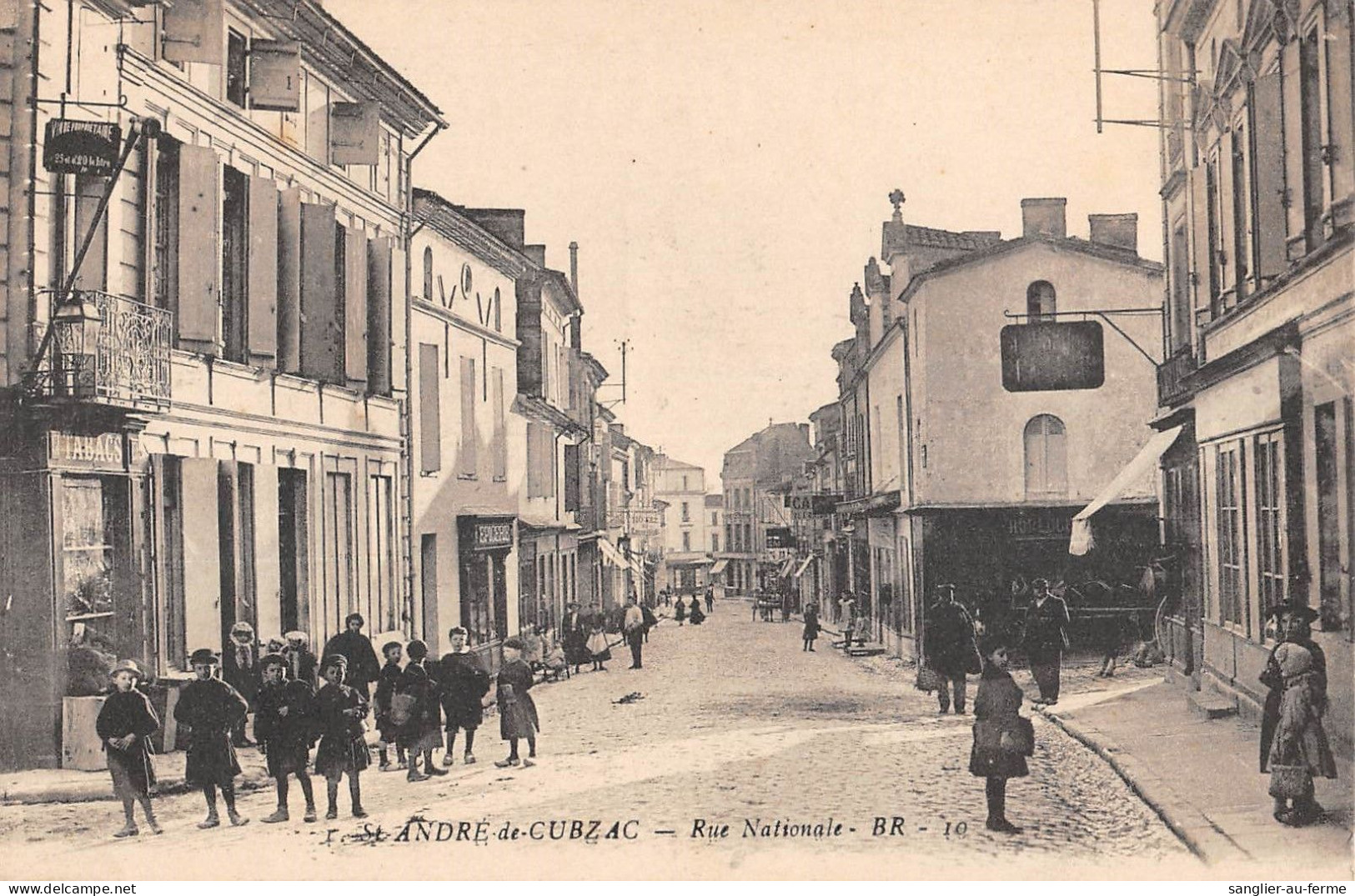 CPA 33 SAINT ANDRE DE CUBZAC / RUE NATIONALE - Autres & Non Classés