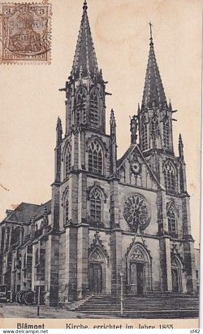 BLAMONT                     KIRCHE     1853  + TIMBRE - Blamont