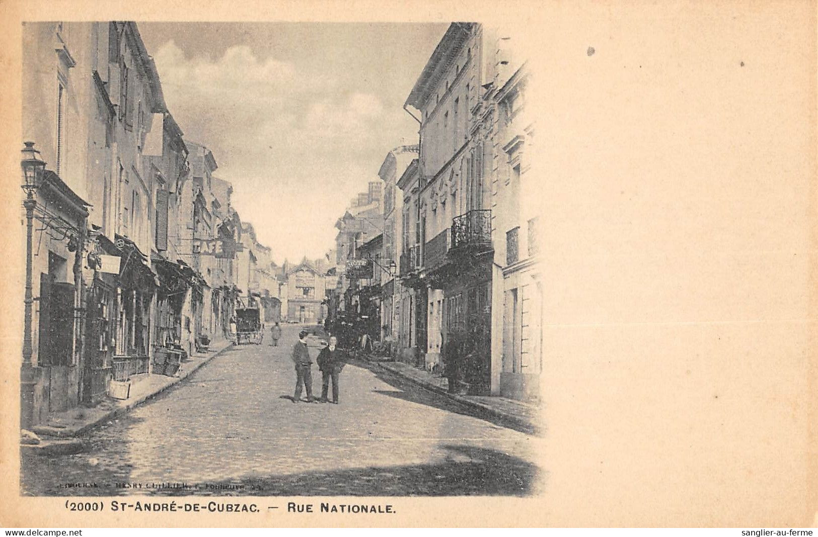 CPA 33 SAINT ANDRE DE CUBZAC / RUE NATIONALE - Sonstige & Ohne Zuordnung