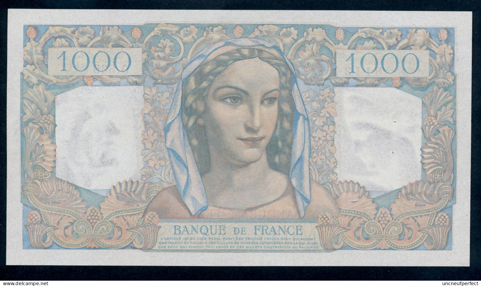 1000 Francs O.535    17/-2-1949 SPL/SUP+ - 1 000 F 1945-1950 ''Minerve Et Hercule''