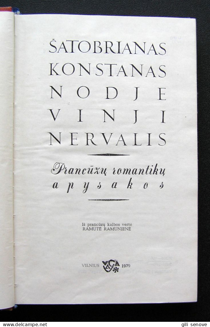 Lithuanian Book / Prancūzų Romantikų Apysakos 1979 - Novelas
