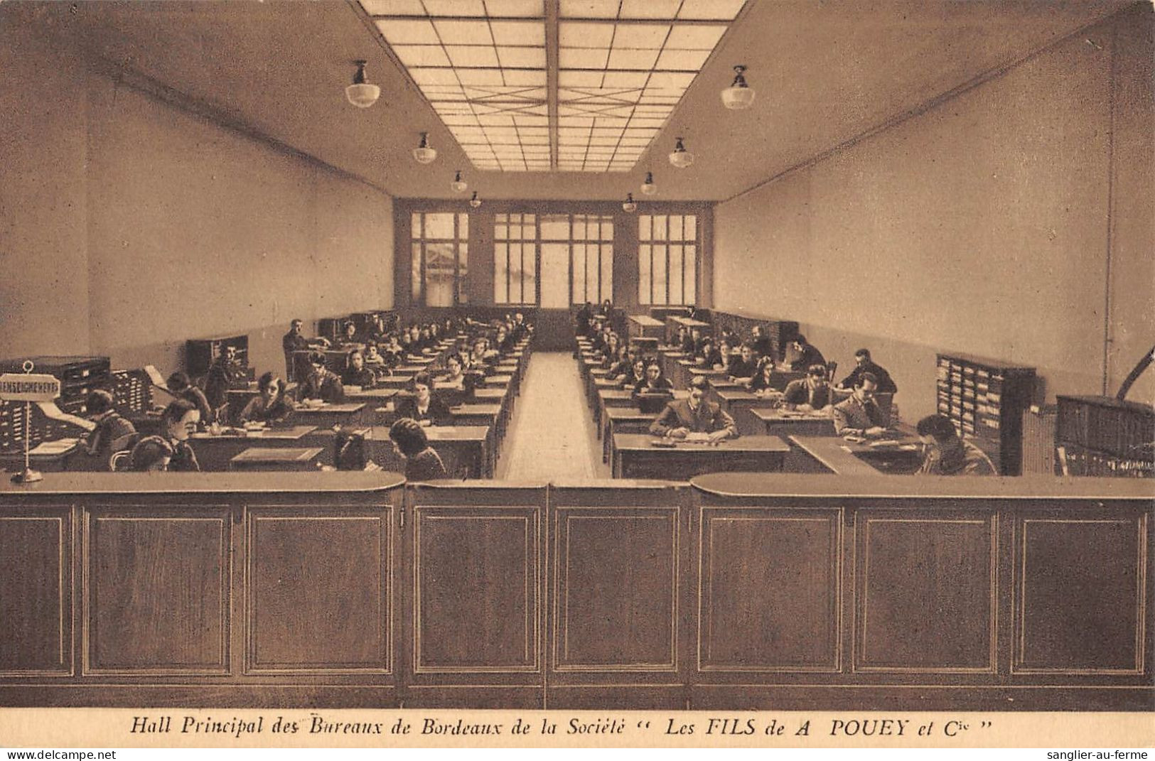 CPA 33 BORDEAUX / LES FILS DE A.POUEY ET Cie / HALL PRINCIPAL DES BUREAUX DE LA SOCIETE - Bordeaux