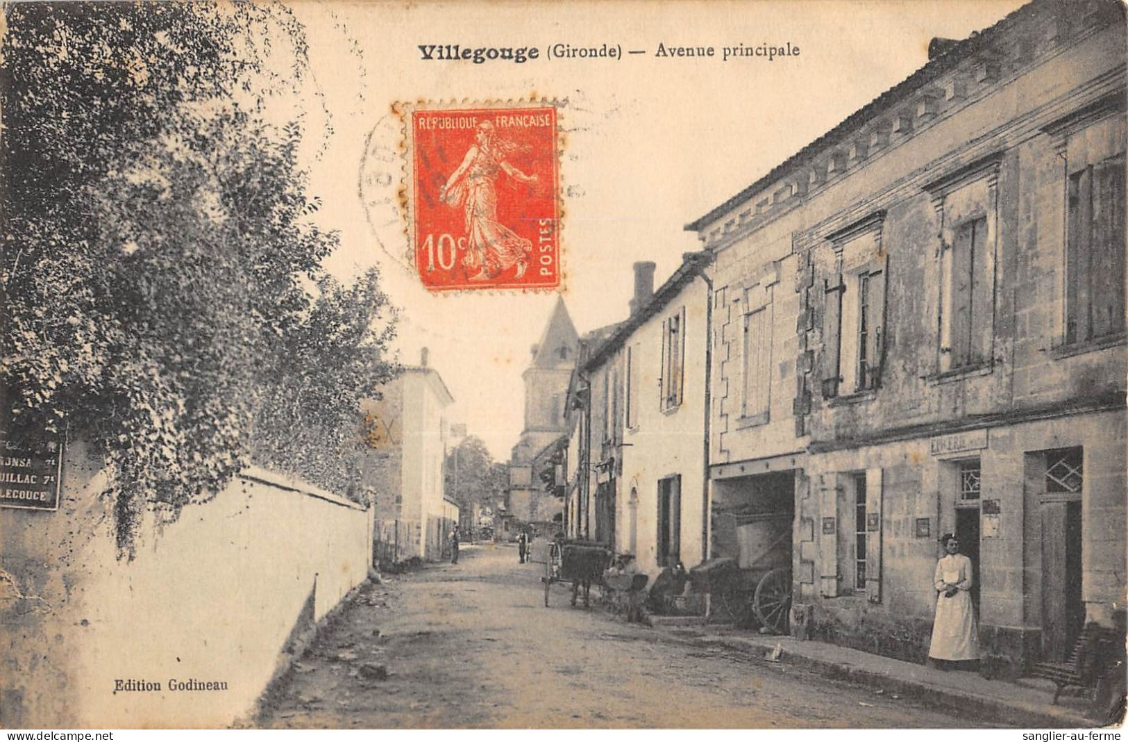 CPA 33 VILLEGOUGE / AVENUE PRINCIPALE - Other & Unclassified