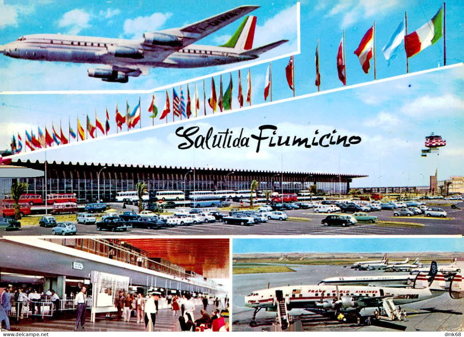 FIUMICINO AEROPORTO / AIRPORT - SALUTI / VEDUTINE - EDIZIONE BELVEDERE - SPEDITA 1968( 17995 ) - Fiumicino