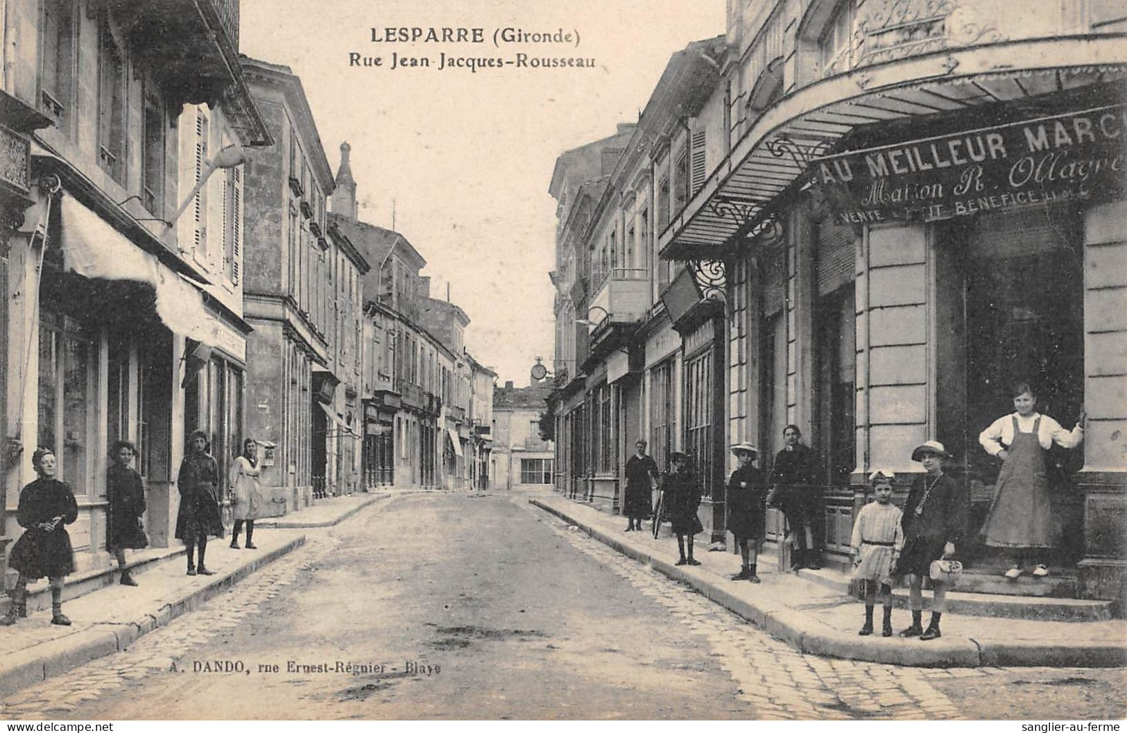 CPA 33 LESPARRE / RUE JEAN JACQUES ROUSSEAU - Lesparre Medoc