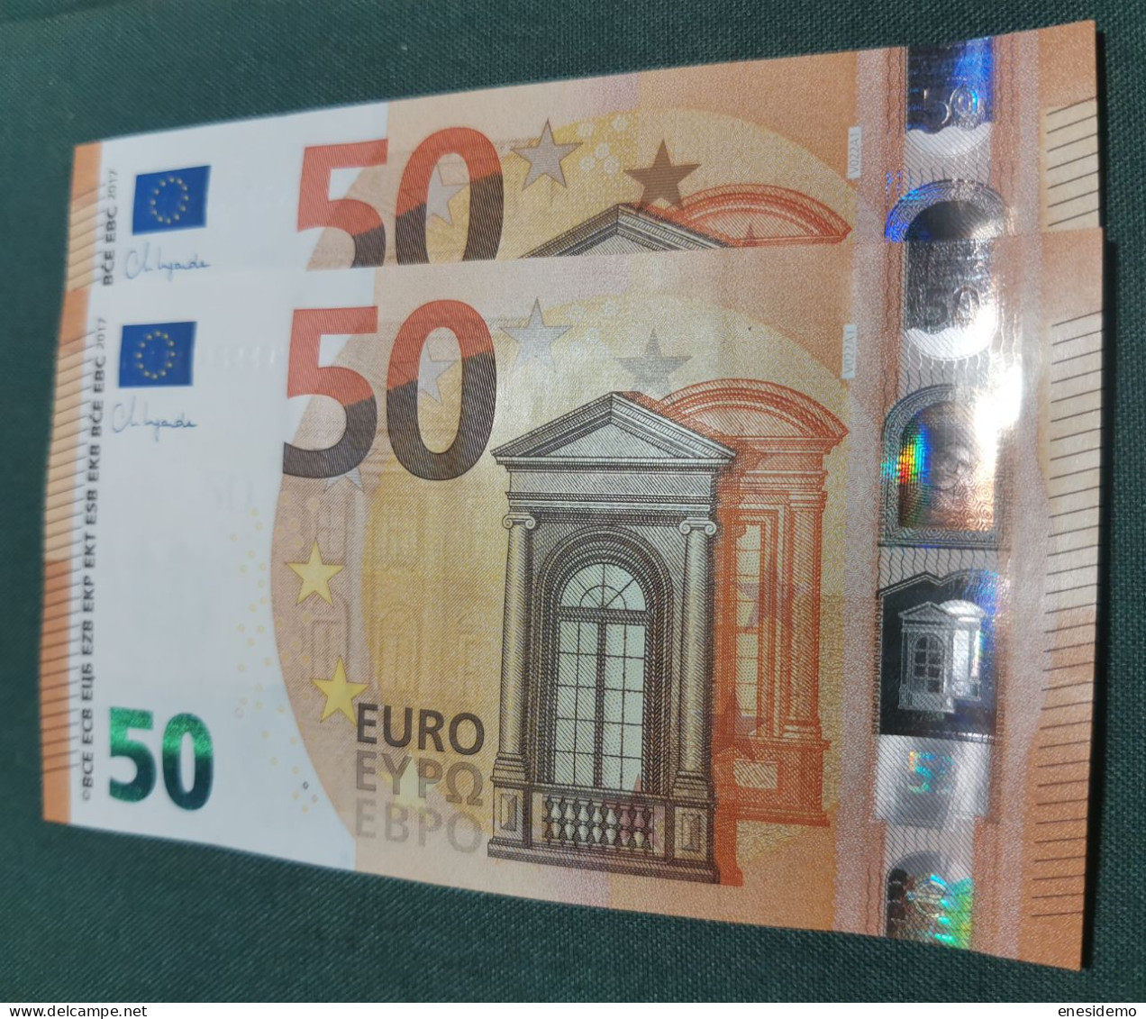 50 EURO SPAIN 2017 LAGARDE V022A1 VC CORRELATIVE COUPLE SC FDS UNCIRCULATED PERFECT - 50 Euro