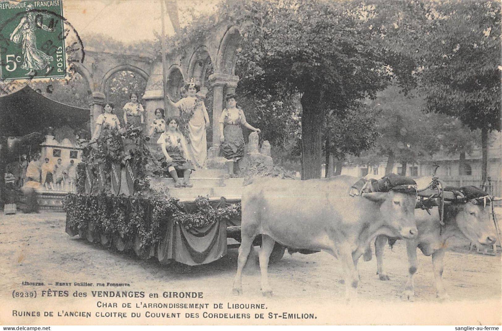 CPA 33 FETES DES VENDANGES EN GIRONDE / CHAR DE L'ARRONDISSEMENT DE LIBOURNE - Autres & Non Classés