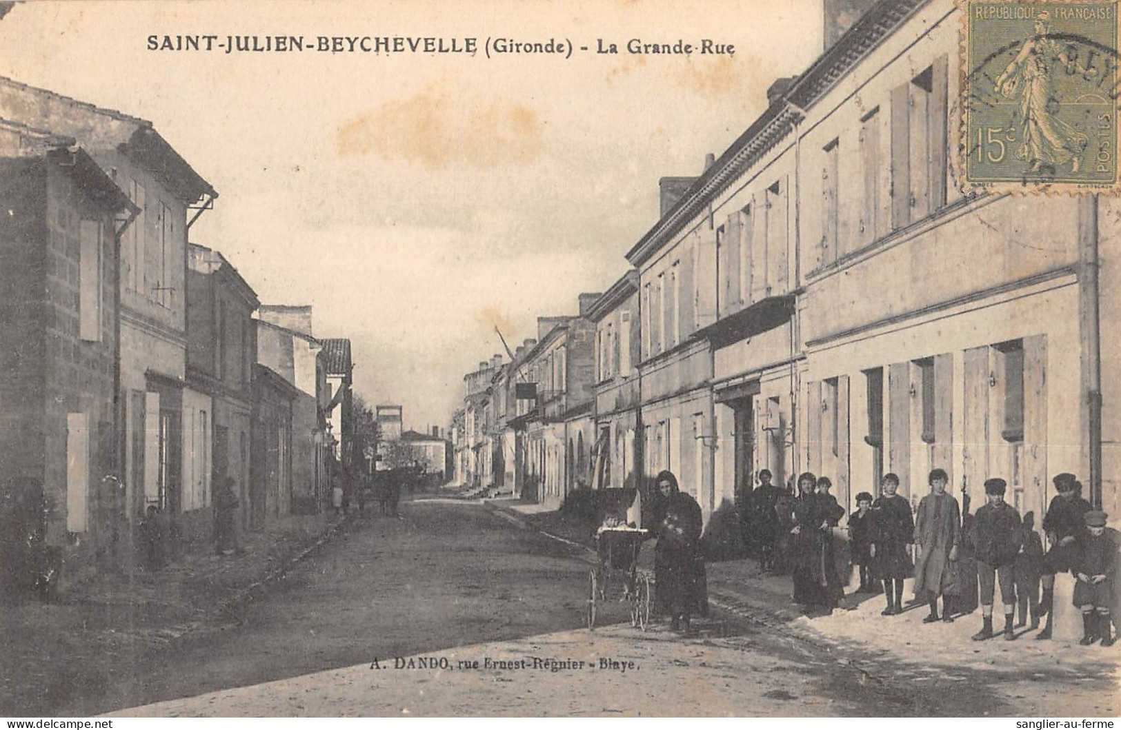 CPA 33 SAINT JULIEN BEYCHEVELLE / LA GRANDE RUE - Autres & Non Classés