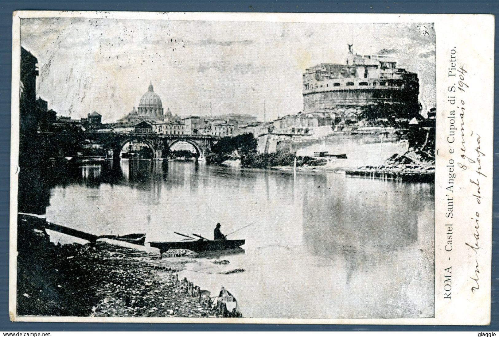 °°° Cartolina N. 2468 Roma Castel Sant'angelo E Cupola Di S. Pietro - Formato Piccolo Viaggiata °°° - Castel Sant'Angelo