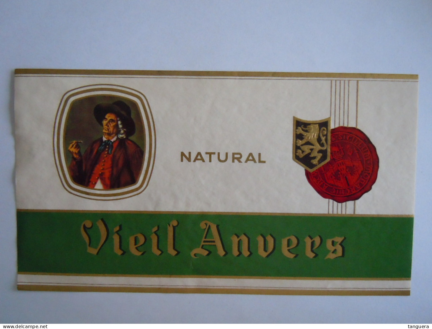 Etiquette De Boîte à Cigares Sigarenkist Etiket Sigaren Kist Verellen Vieil Anvers Natural 18 X 10 Cm - Etiquettes