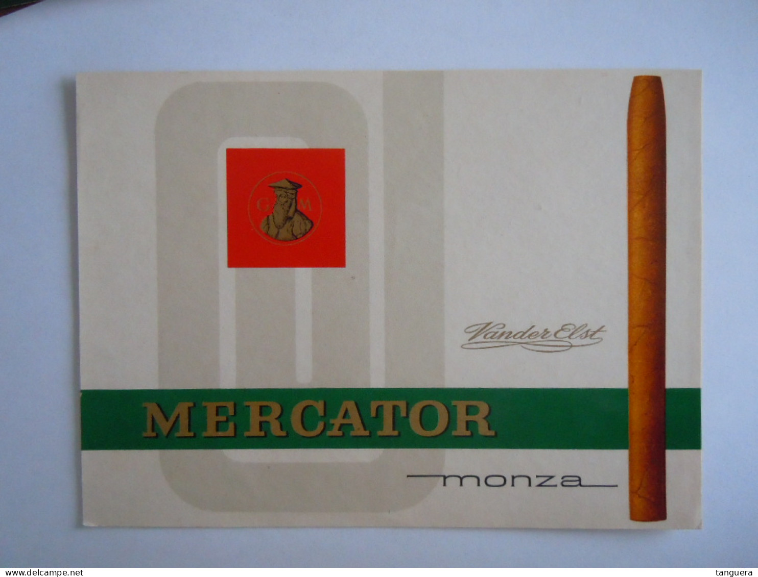 Etiquette De Boîte à Cigares Sigarenkist Etiket Sigaren Kist Vander Elst Mercator Monza 16 X 11,8 Cm - Etichette