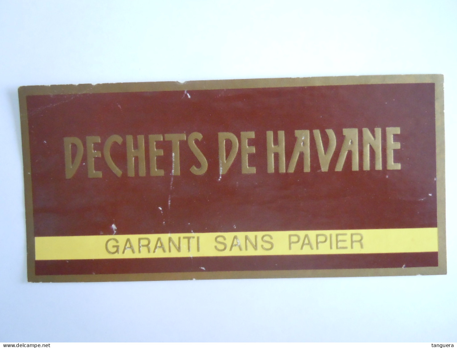 Etiquette De Boîte à Cigares Sigarenkist Etiket Sigaren Kist Dechets De Havane Sans Papier 16 X 7,5 Cm - Etiketten