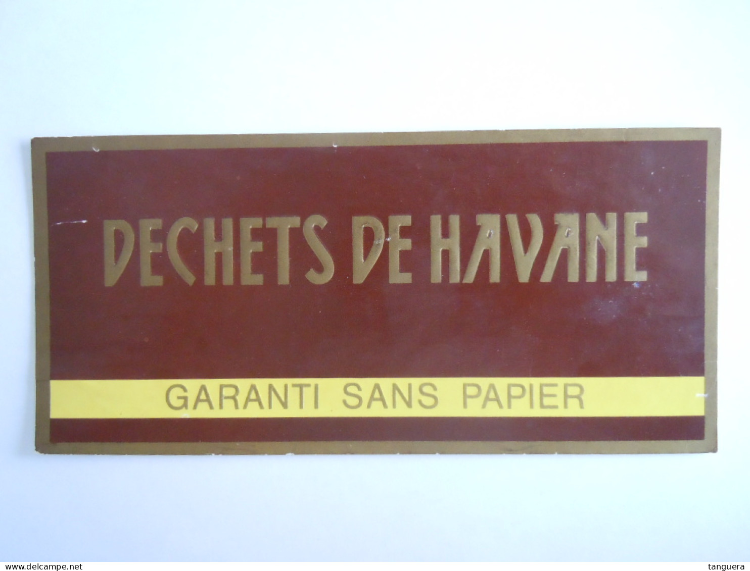 Etiquette De Boîte à Cigares Sigarenkist Etiket Sigaren Kist Dechets De Havane Sans Papier 16 X 7,5 Cm - Etiquetas