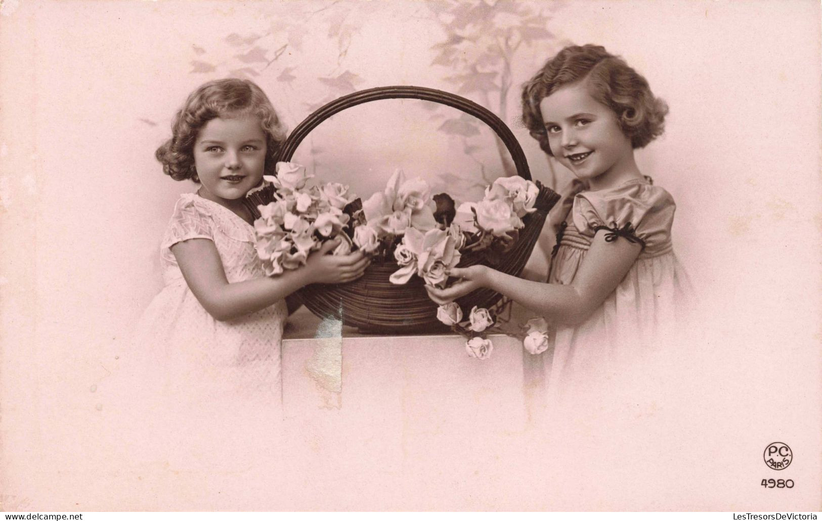 ENFANT - Portrait - Portrait De Deux Fillettes  - Carte Postale Ancienne - Abbildungen