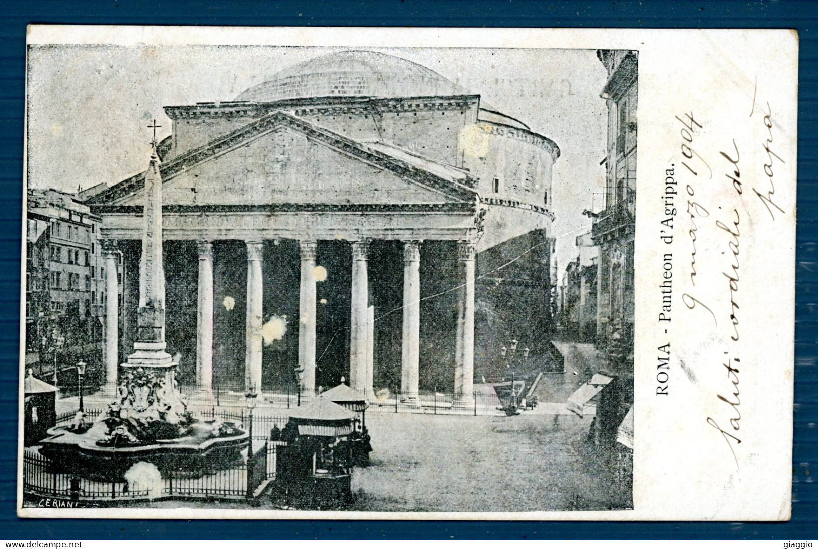 °°° Cartolina N. 2477 Roma Pantheon D'agrippa - Formato Piccolo Viaggiata °°° - Pantheon