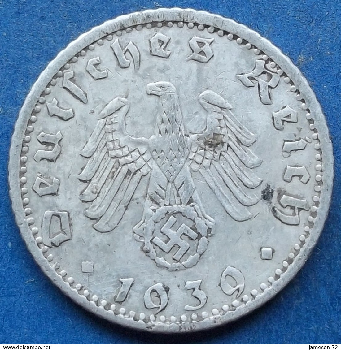 GERMANY - 50 Reichspfennig 1939 F KM# 96 III Reich (1933-1945) - Edelweiss Coins - 50 Reichspfennig