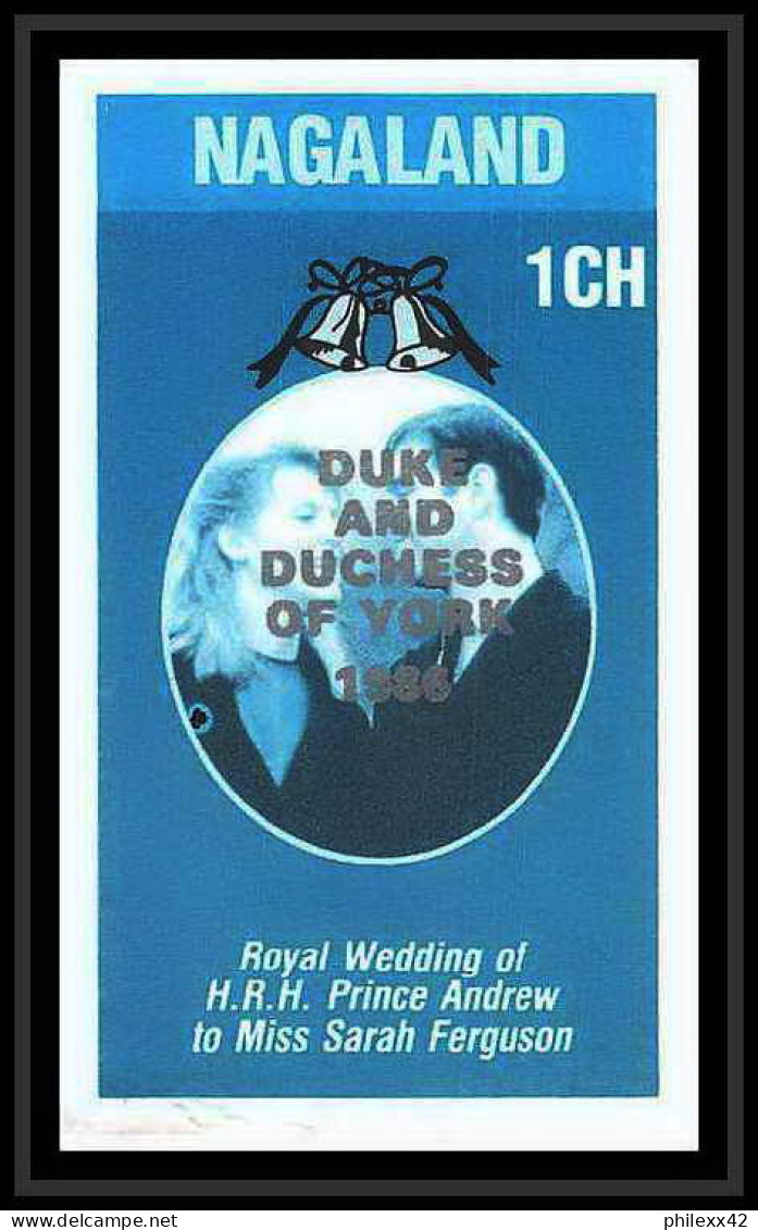 626 Inde (india) ** 1986 Wedding Of Prince Andrew And Sarah Ferguson Essai (proof) Overprint Silver - Scotland