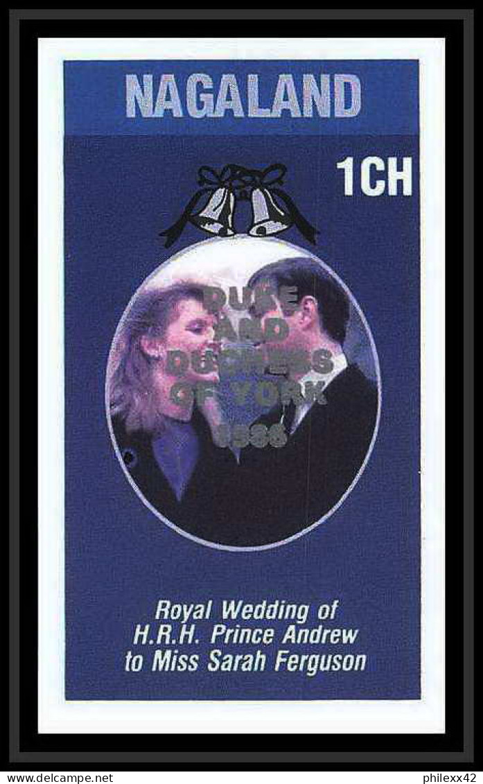 626 Inde (india) ** 1986 Wedding Of Prince Andrew And Sarah Ferguson Essai (proof) Overprint Silver - Scotland