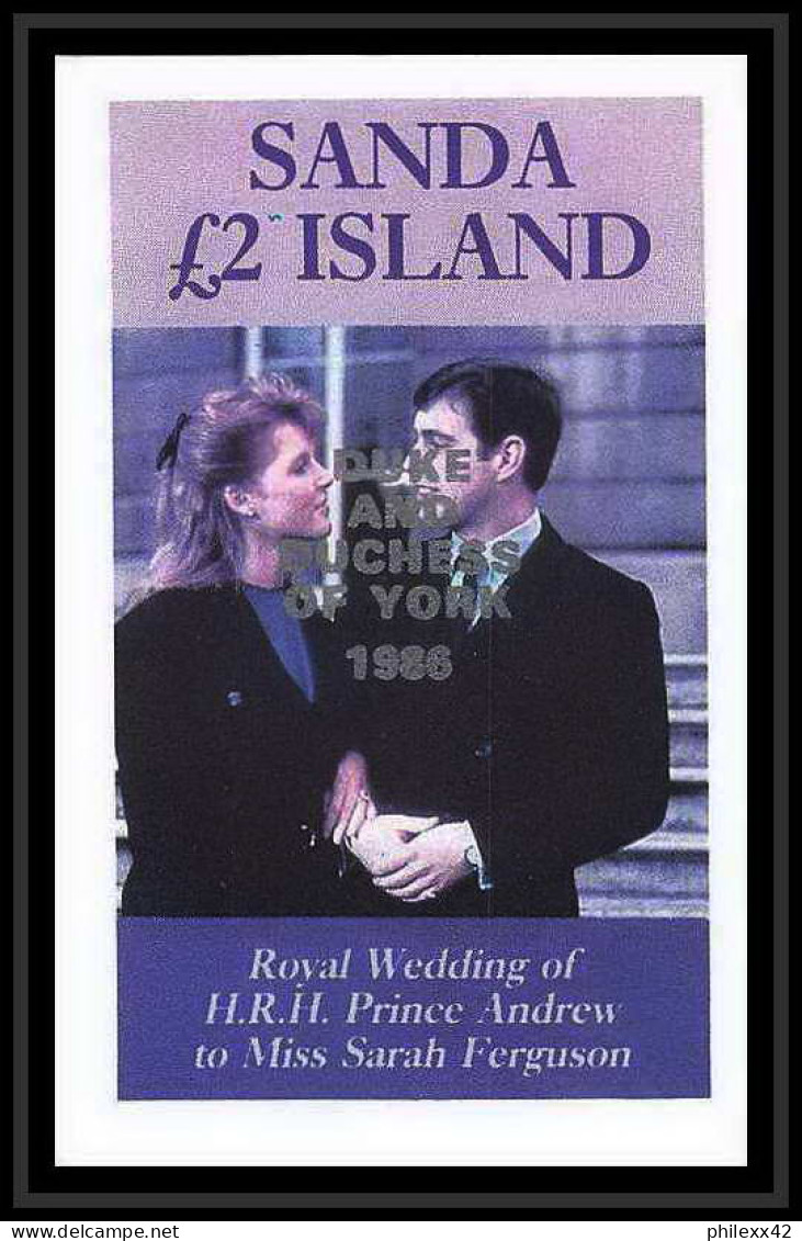 632 Sanda 1986 Wedding Of Prince Andrew And Sarah Ferguson Essai (proof) Overprint Silver  - Scotland