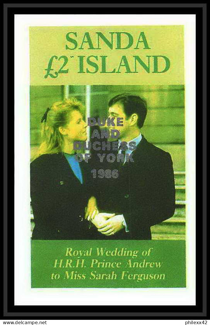 632 Sanda 1986 Wedding Of Prince Andrew And Sarah Ferguson Essai (proof) Overprint Silver  - Scotland