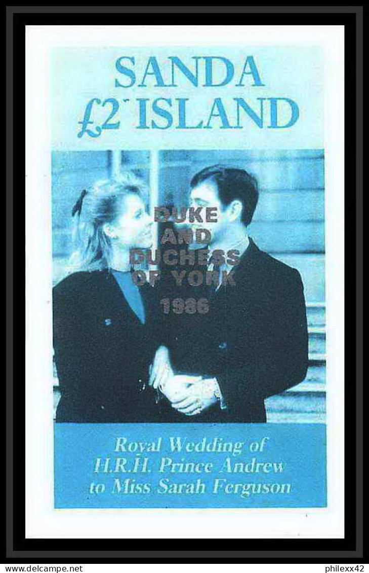 632 Sanda 1986 Wedding Of Prince Andrew And Sarah Ferguson Essai (proof) Overprint Silver  - Scotland