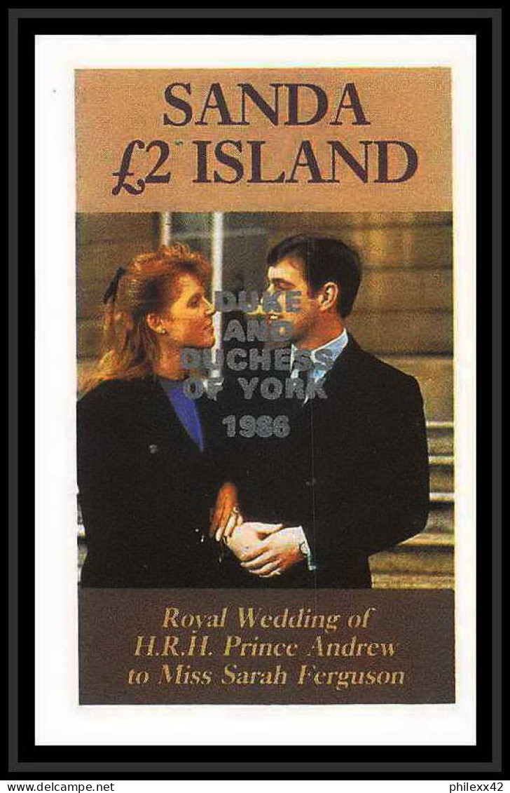632 Sanda 1986 Wedding Of Prince Andrew And Sarah Ferguson Essai (proof) Overprint Silver  - Scotland