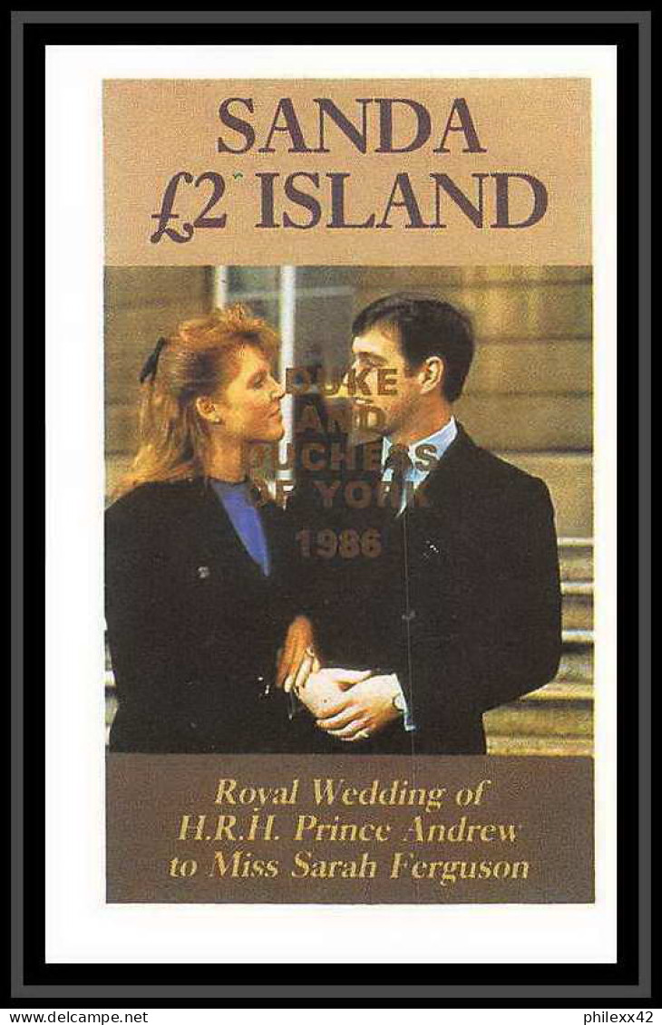 633 Sanda 1986 Wedding Of Prince Andrew And Sarah Ferguson Essai (proof) Overprint Gold - Scotland