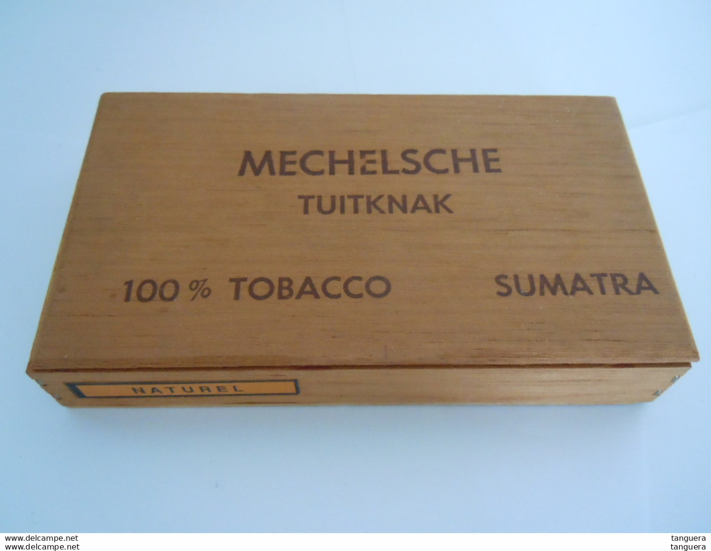 Mechelsche Tuitknak Sumatra Houten Kist Voor 25 Sigaren Boïte En Bois Pour 25 Cigares 19 X 10,5 X 3,5 Cm - Scatola Di Sigari (vuote)