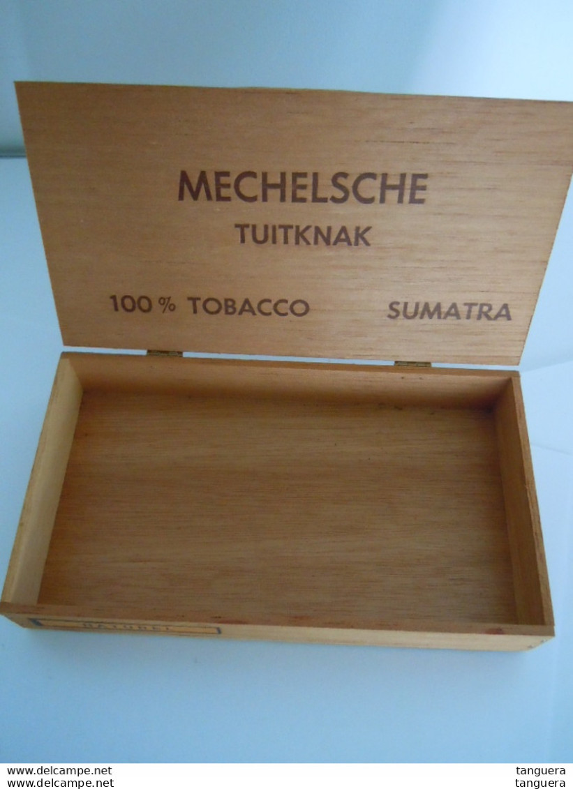 Mechelsche Tuitknak Sumatra Houten Kist Voor 25 Sigaren Boïte En Bois Pour 25 Cigares 19 X 10,5 X 3,5 Cm - Bodegas Para Puros (vacios)