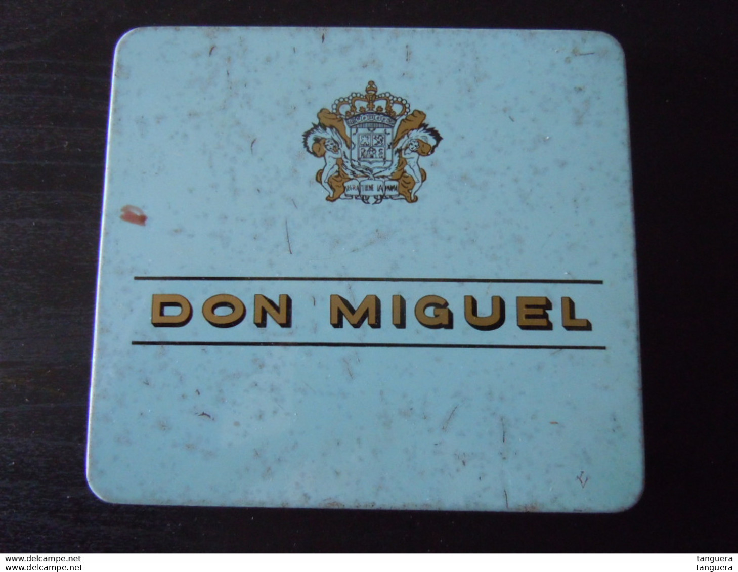 Don Miguel Intasa Las Palmas 10 Miguelos Boîte En Metal Pour Cigares Blikken Doos Voor Sigaren 11,7 X 10,7 X 1,2 Cm - Sigarenkisten (leeg)