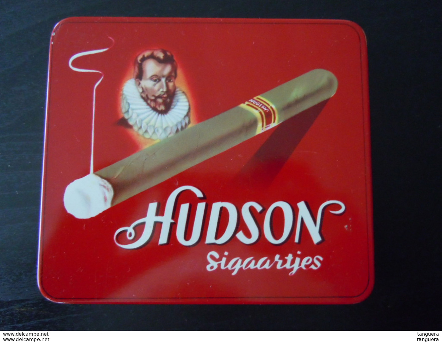 Hudson Sigaartjes Holland Boîte En Metal Pour Cigares Blikken Doos Voor 20 Sigaren 12,5 X 11, X 2,4 Cm - Sigarenkisten (leeg)