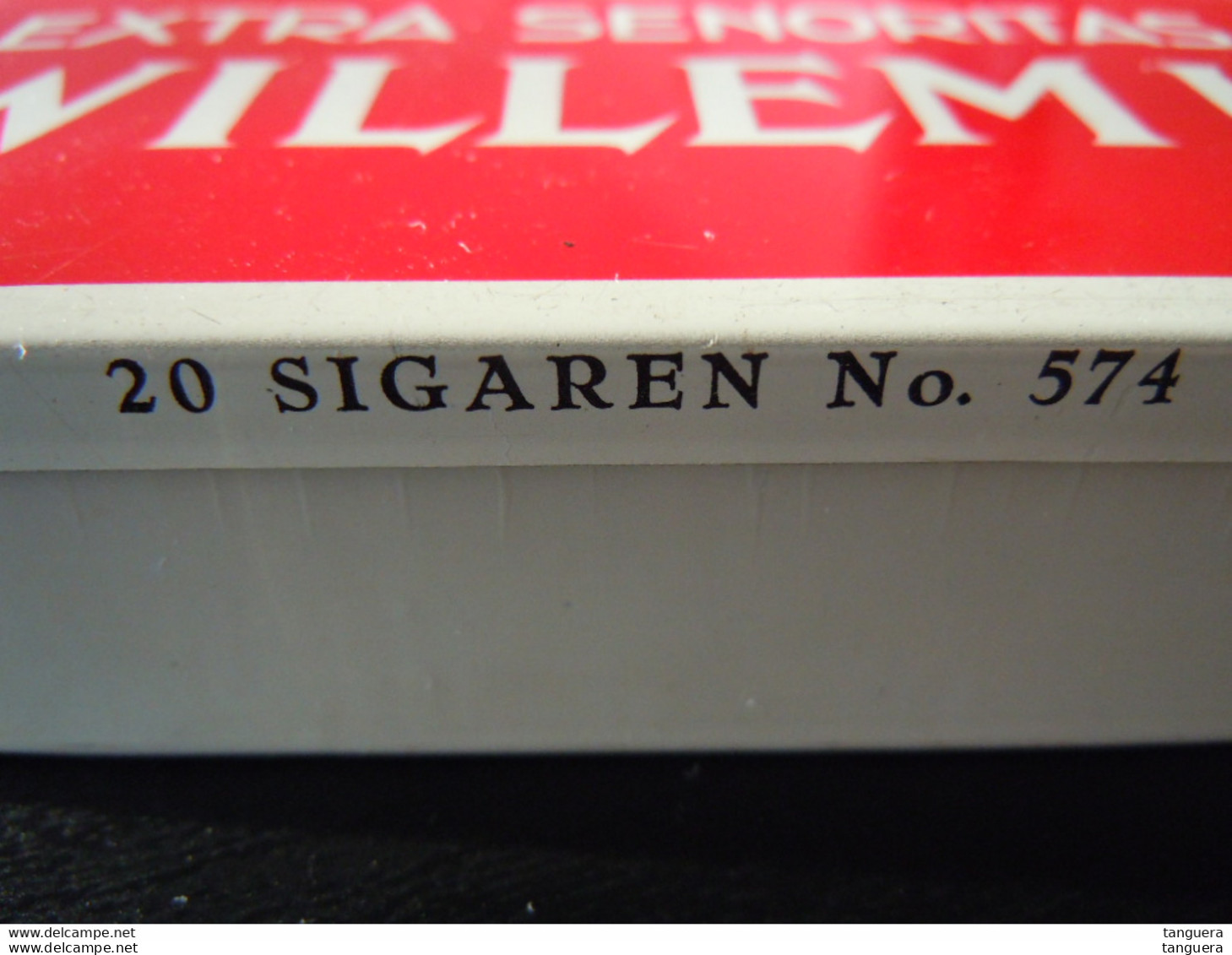 Willem II Senoritas Holland Boîte En Metal Pour Cigares Blikken Doos Voor 20 Sigaren 574 Kleine Druk 12,5 X 11, X 2,4 - Caves à Cigares Vides