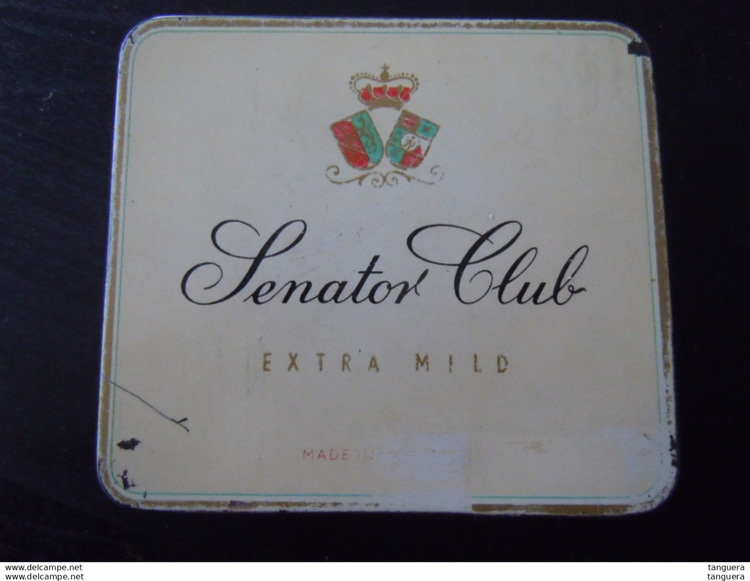 50 Senoritas Senator Club Holland Boîte En Metal Pour Cigares Blikken Doos Voor Sigaren 9,2 X 8,2 X 4 Cm - Sigarenkisten (leeg)