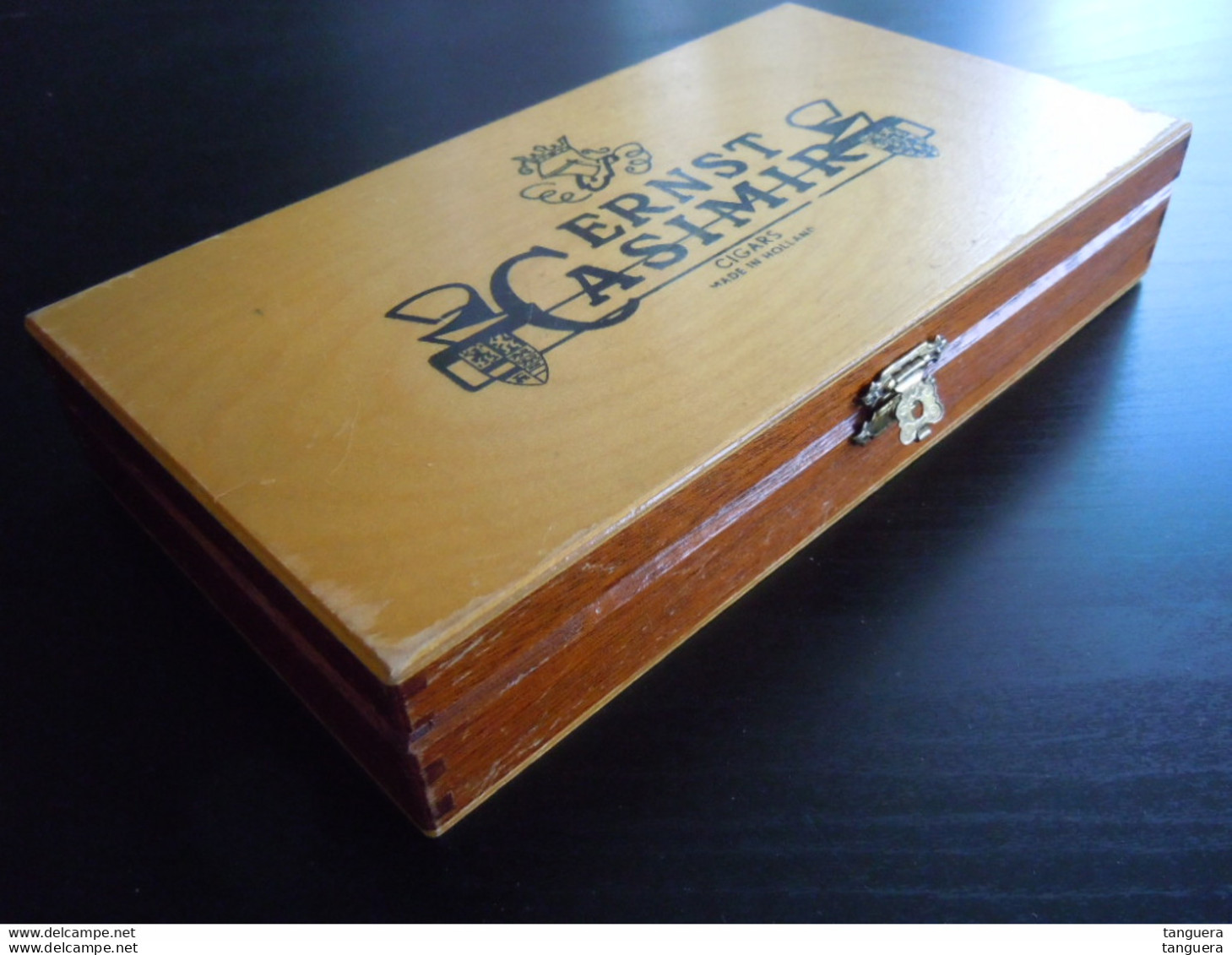 Ernst Casimir Holland Houten Kist Voor  Sigaren Boïte En Bois Pour Cigares 22,5 X 12,3 X 4 Cm - Empty Cigar Cabinet