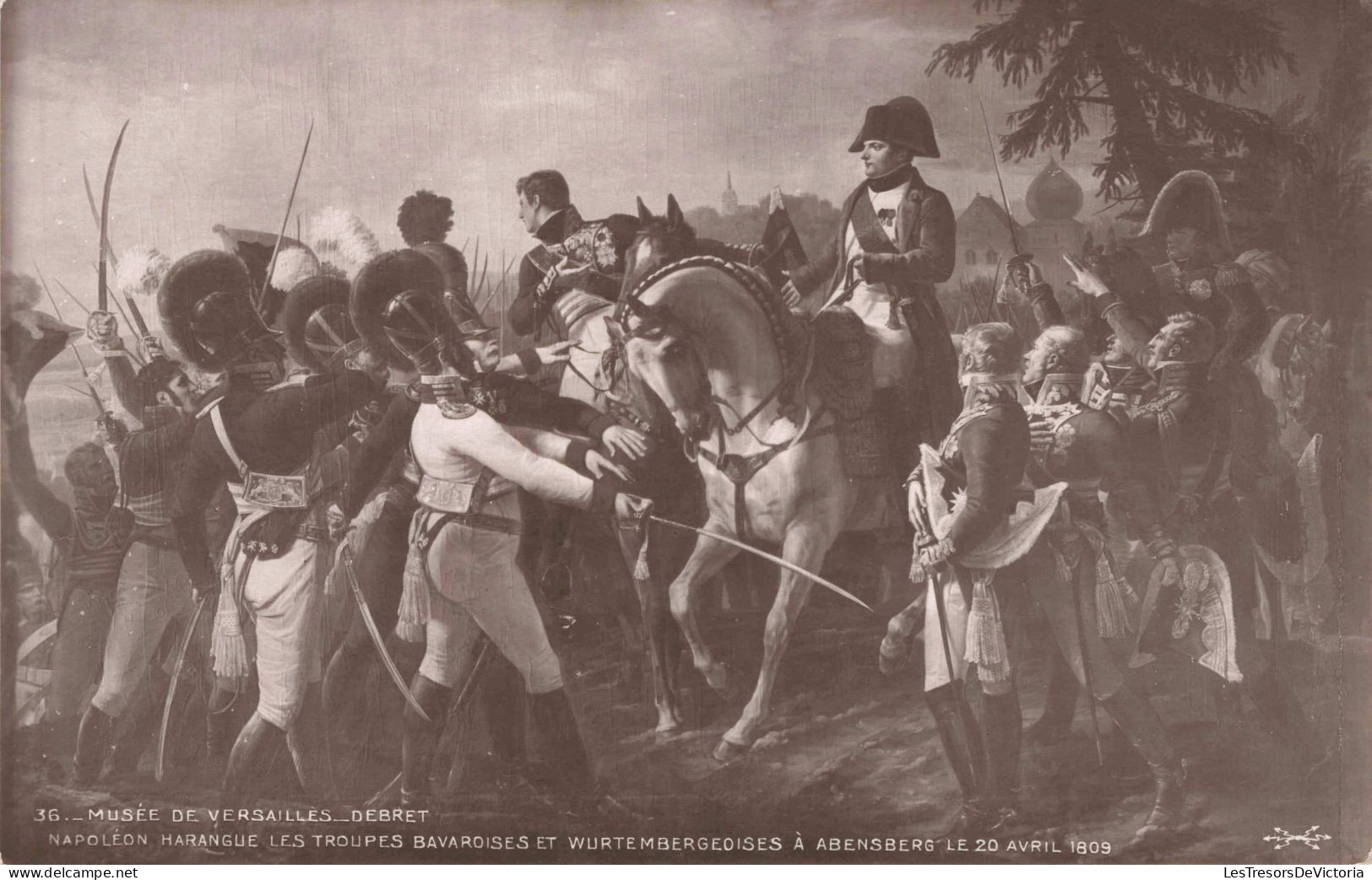 HISTOIRE - Musée De Versailles - Napoléon Harangue Les Troupes Bavaroises Et Wurtembergeoises - Carte Postale Ancienne - Geschichte