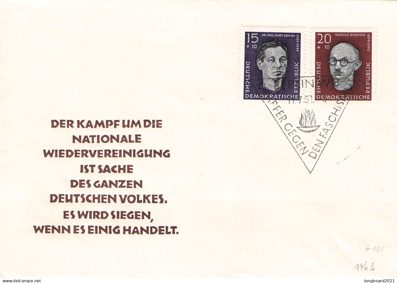 DDR - FDC 1958 15 + 20 Pfg Mi 637, 638 / 2123 - Otros & Sin Clasificación