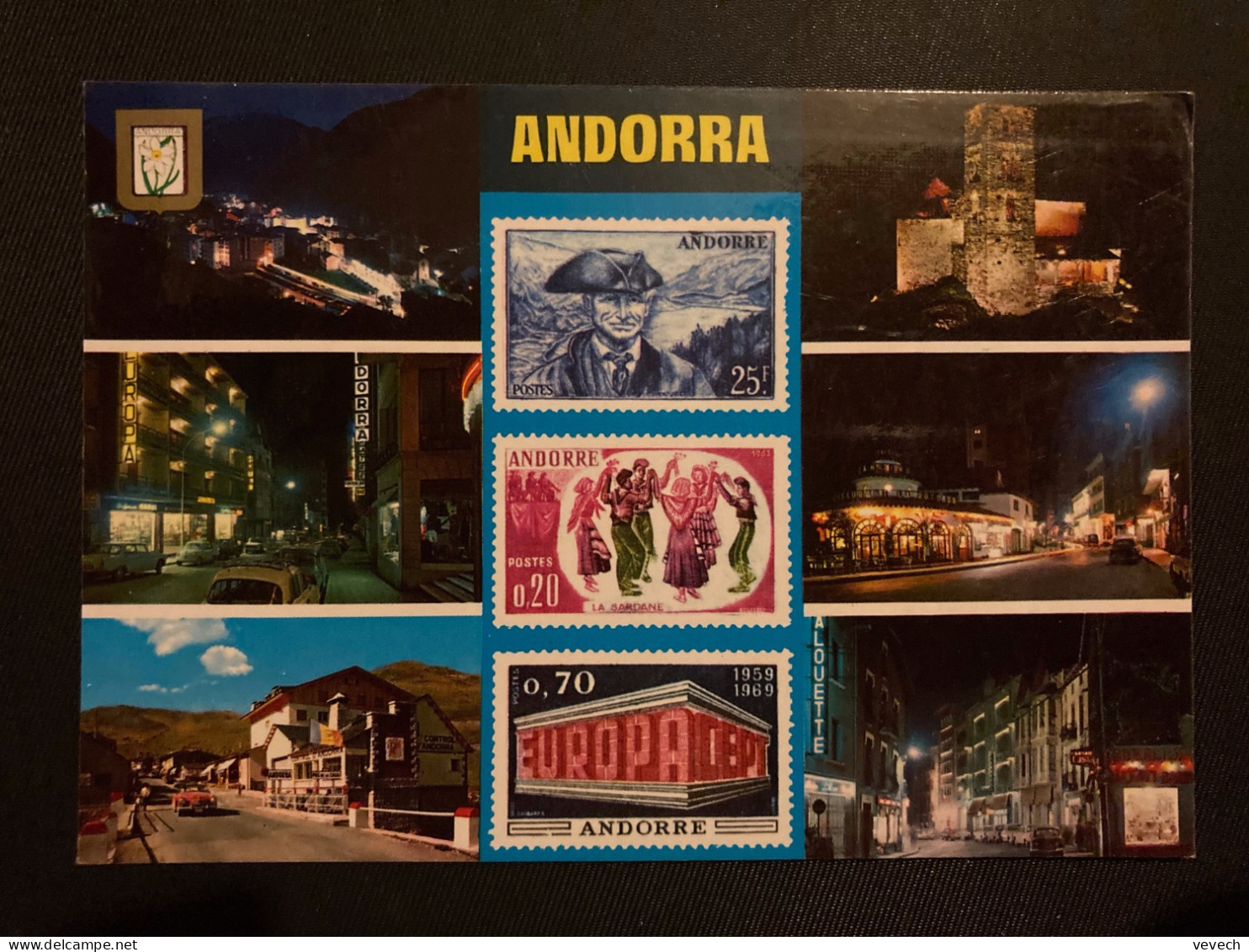 CP TP EUROPA 2,20 OBL.MEC.17-9 1987 ANDORRA LA VELLA - Lettres & Documents